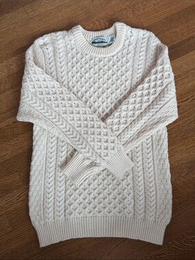 Aran Crafts Cream Cable Knit Sweater